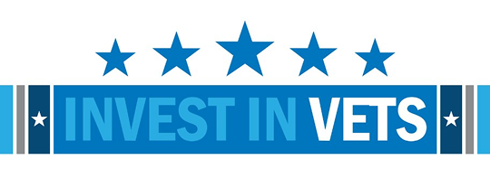 Invest in Vets logo representing the Wisconsin Veterans Chamber of Commerce program supporting veteran employment and business development.