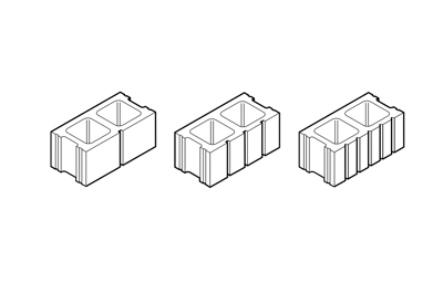 Scored Smooth Block